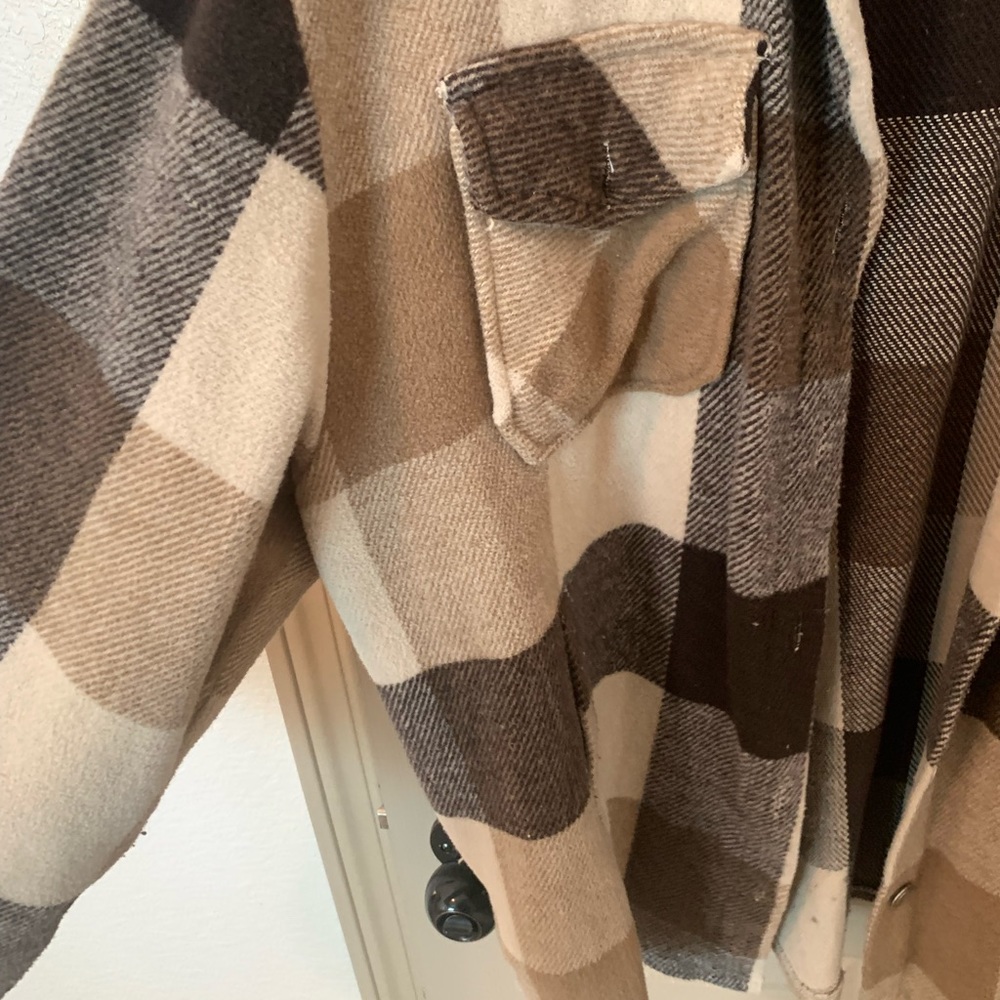 Brown Plaid Shacket - image 3